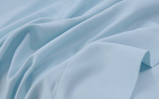 Welspun Basics Plain Bed Sheet Set 4 PCS - King Sky Blue ( 220 TC )