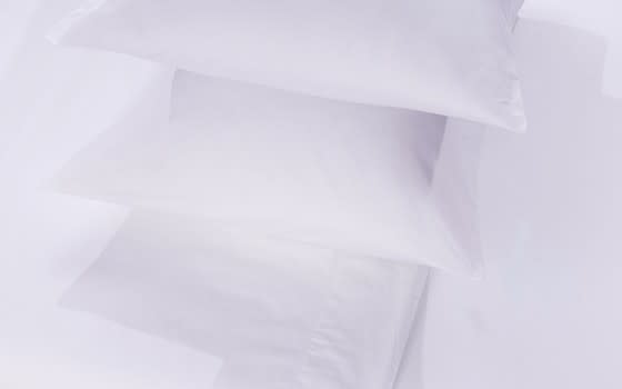 Welspun Basics Plain Bed Sheet Set 4 PCS - Queen White ( 220 TC )