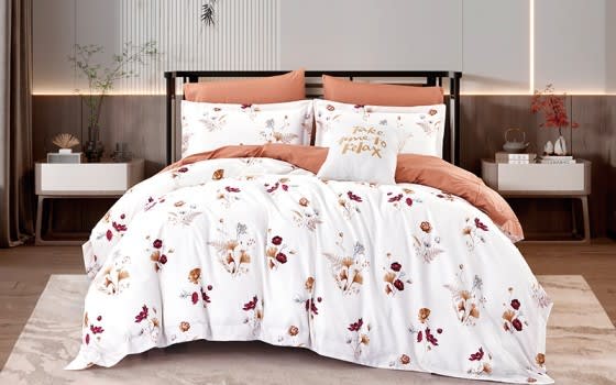 Garden Cotton Quilt Cover Bedding Set 6 PCS Without Filling - King Multi Color