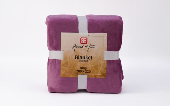 Al Saad home Flannel Blanket 1 PC - Single Violet 