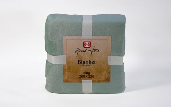 Al Saad home Flannel Blanket 1 PC - Single Mint Green 