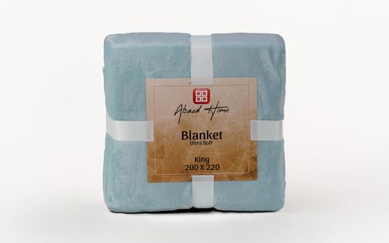Al Saad home Flannel Blanket 1 PC - Single L.Blue