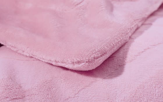 Velvador Velvet Comforter Bedding Set 6 PCS - King Pink
