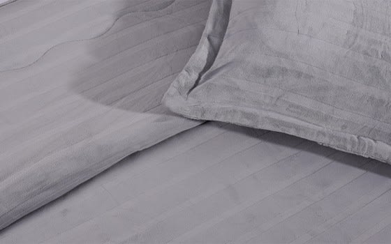Marshmallow Velvet Comforter Bedding Set 6 PCS - King D.Grey