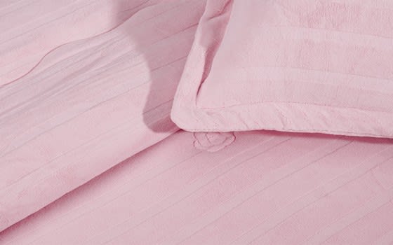 Marshmallow Velvet Comforter Bedding Set 6 PCS - King Pink