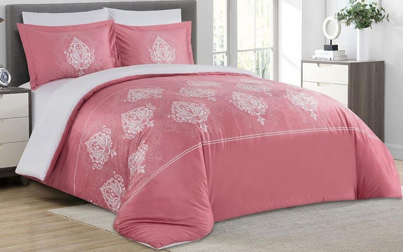 Cannon Velvet Comforter Bedding Set 6 PCS - King Pink