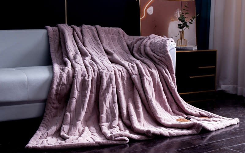 Bunny Fur Blanket - King L.Purple