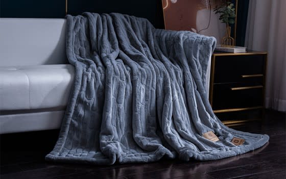 Bunny Fur Blanket - King Grey
