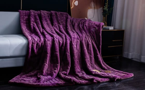 Bunny Fur Blanket - King Purple