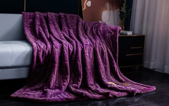 Bunny Fur Blanket - Single Purple