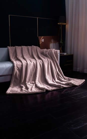 Bunny Fur Blanket - Single Pudra