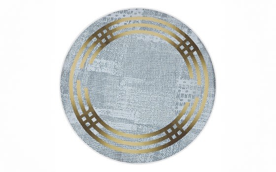 Armada Waterproof Carpet - ( 160 X 160 ) cm Grey & Gold