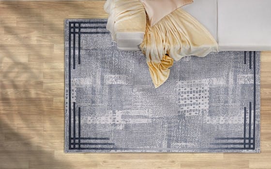 Armada Waterproof Carpet - ( 180 X 120 ) cm Grey & Blue