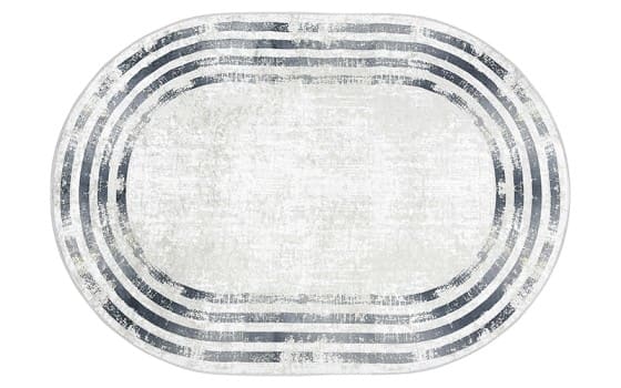 Armada Waterproof Carpet - Oval ( 160 X 230 ) cm Off White & Grey