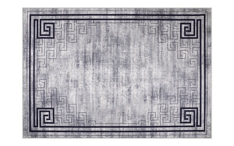 Armada Waterproof Carpet - ( 180 X 280 ) cm Grey & Black