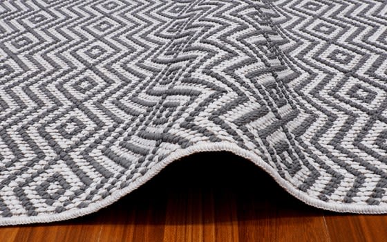 Summer Premium Carpet - ( 80 x 150 ) cm Grey & Off White
