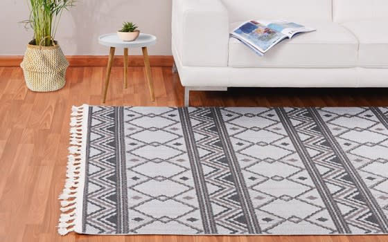 Summer Premium Carpet - ( 240 x 340 ) cm Off White & Grey