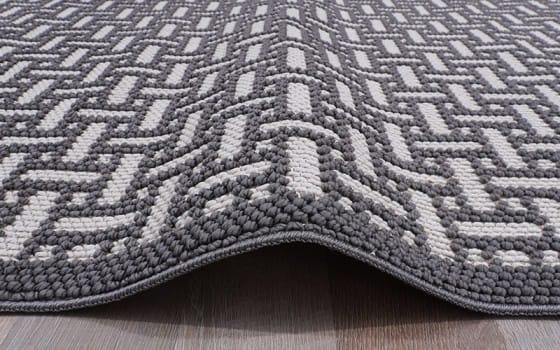 Summer Premium Carpet - ( 240 x 340 ) cm Grey & Off White