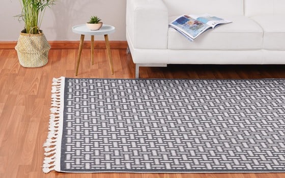 Summer Premium Carpet - ( 160 x 230 ) cm Grey & Off White