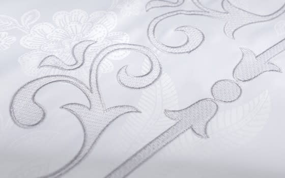 Alma Embroidered Wedding Comforter Bedding Set 8 PCS - King White