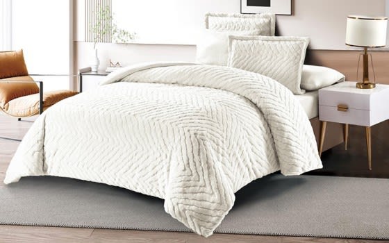 Ivory king deals comforter