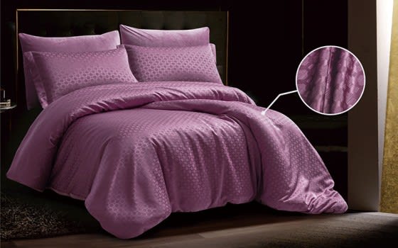 Lynda Comforter Bedding Set 6 Pcs - King D.Pink