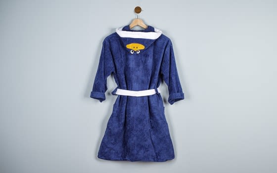 Kids Embroidery Cotton Bathrobe 1 Pc ( 4 - 6 ) Years Old - Blue