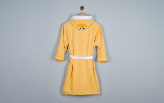 Kids Embroidery Cotton Bathrobe 1 Pc ( 4 - 6 ) Years Old - Yellow