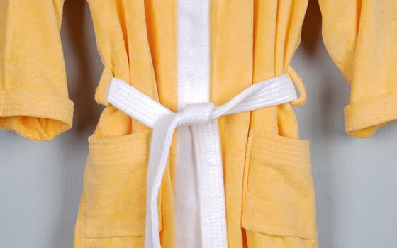 Kids Embroidery Cotton Bathrobe 1 Pc ( 8 - 10 ) Years Old - Yellow