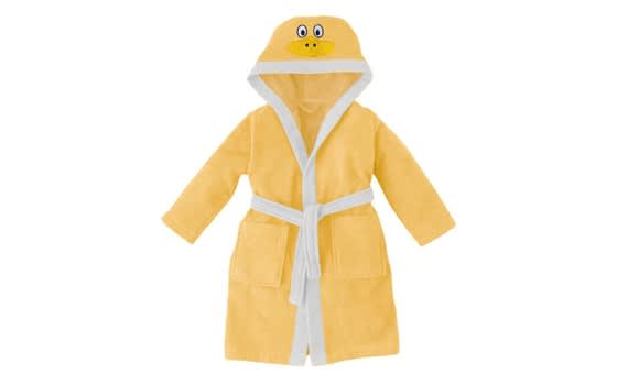 Kids Embroidery Cotton Bathrobe 1 Pc ( 8 - 10 ) Years Old - Yellow