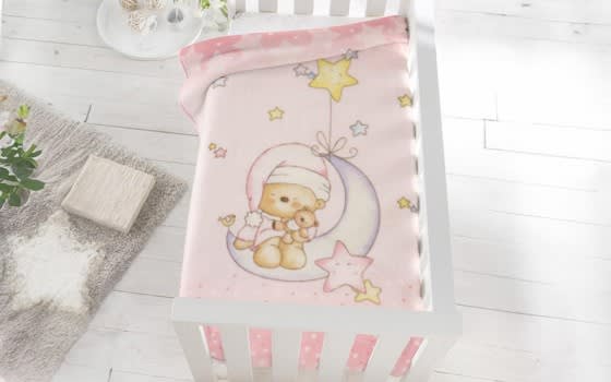 Cannon Acrylic Baby Printed Blanket 1 PC - Pink