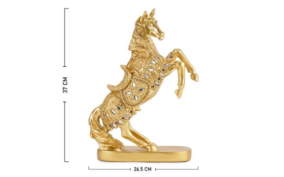 الحصان الذهبي لديكور المنزل 1 قطعة ( 27x10x37 ) سم