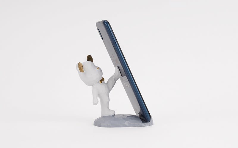 Geometric Bear Phone Holder 1 PC - Off White