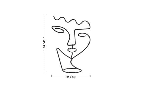 Abstract Face Shape Steel Wire For Decoration 1 PC