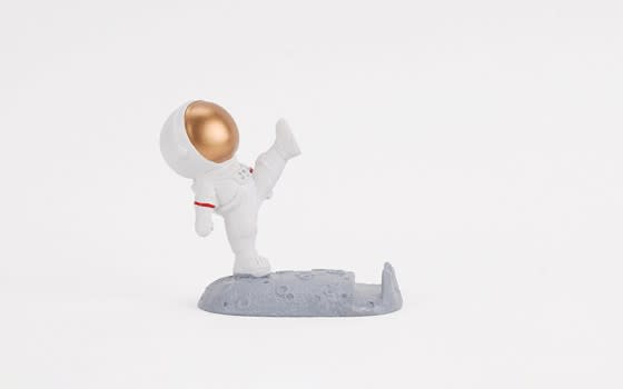  حامل الهاتف المميز رائد الفضاء 1 قطعة - أوف وايت وذهبي 