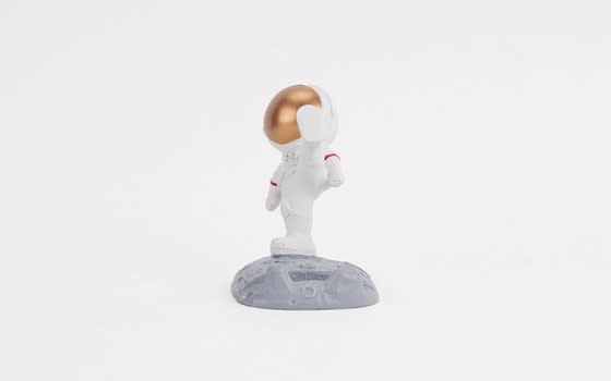  حامل الهاتف المميز رائد الفضاء 1 قطعة - أوف وايت وذهبي 