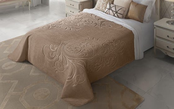 Cannon Embossed Blanket 1 PC - King Brown