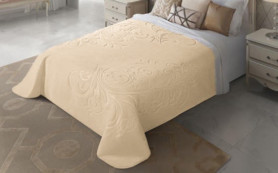 Cannon Embossed Blanket 1 PC - King D.Cream