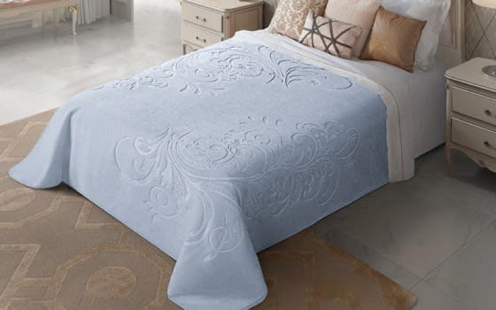 Cannon Embossed Blanket 1 PC - King Sky Blue