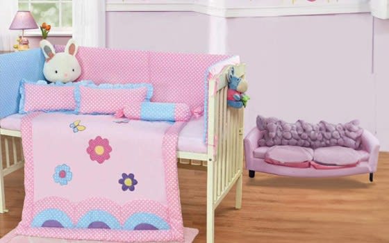 Baby Comforter Bedding Set 6 PCS - Pink