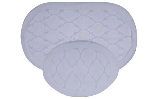 Armada Cotton Oval Bath mat 2 PCS - Grey