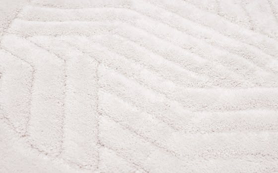 Armada Cotton Oval Bath mat 2 PCS - White