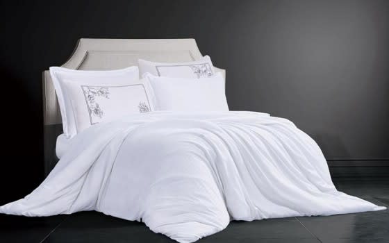 Alabama Stripe Quilt Cover Bedding Set Whitout Filling 6 PCS - King White