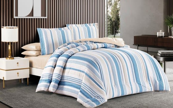 Elizabeth Cotton Comforter Bedding Set 6 PCS - Queen Multi Color