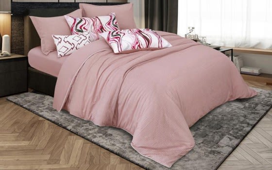 Nova Quilt Cover Bedding Set Whitout Filling 7 PCS - King Pink