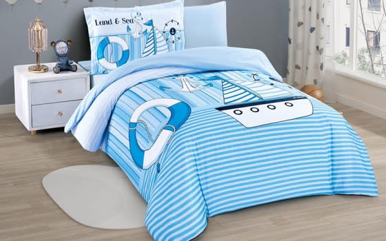 Stars Kids Comforter Bedding Set 4 PCS - Sky Blue