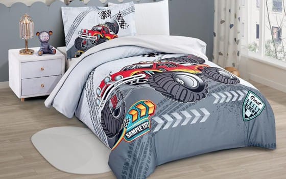Stars Kids Comforter Bedding Set 4 PCS - Grey