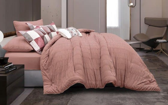 Layla Comforter Bedding Set 4 PCS - Single Pink