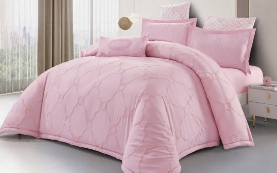 Lauren Comforter Bedding Set 5 PCS - Single Pink