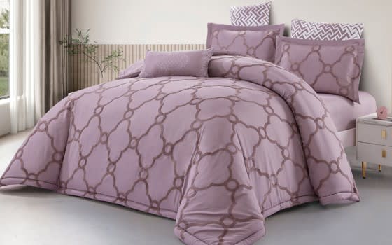 Lauren Comforter Bedding Set 5 PCS - Single Purple